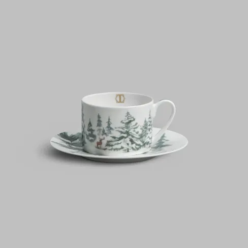 Tea Cup and Saucer set Snowy