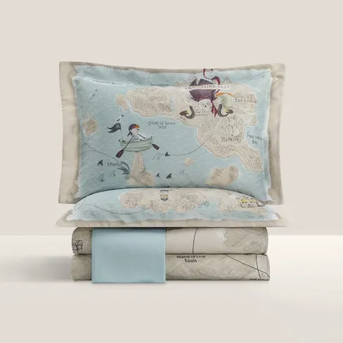 Bed linen set for babies Tortuga