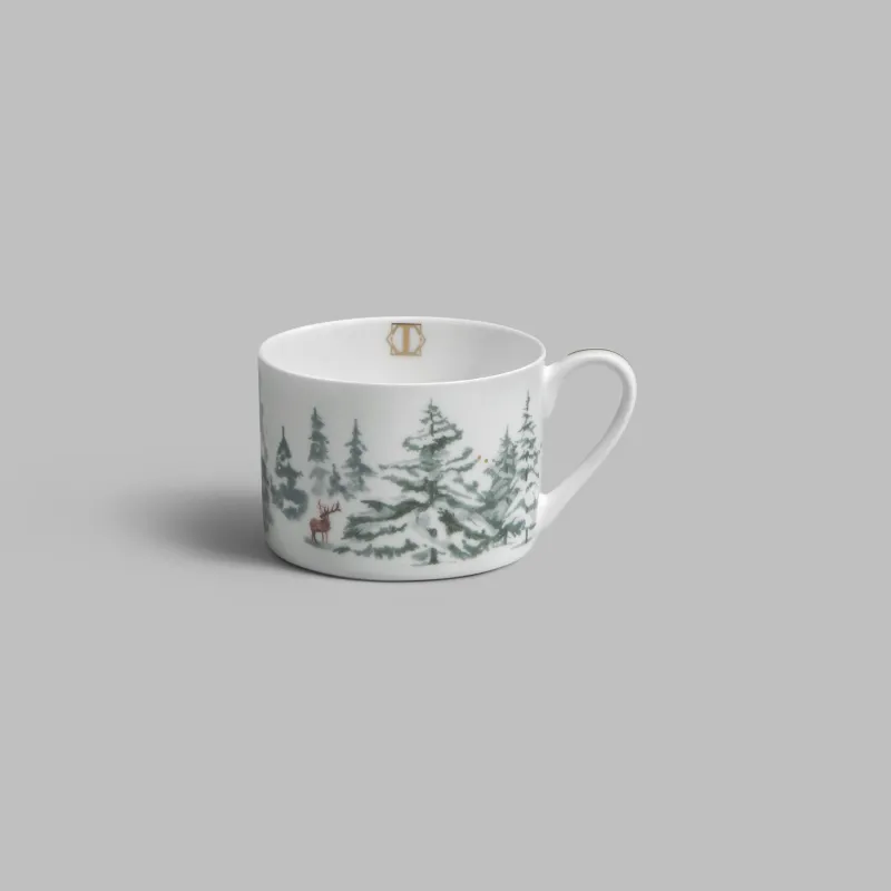Tea Cup and Saucer set Snowy