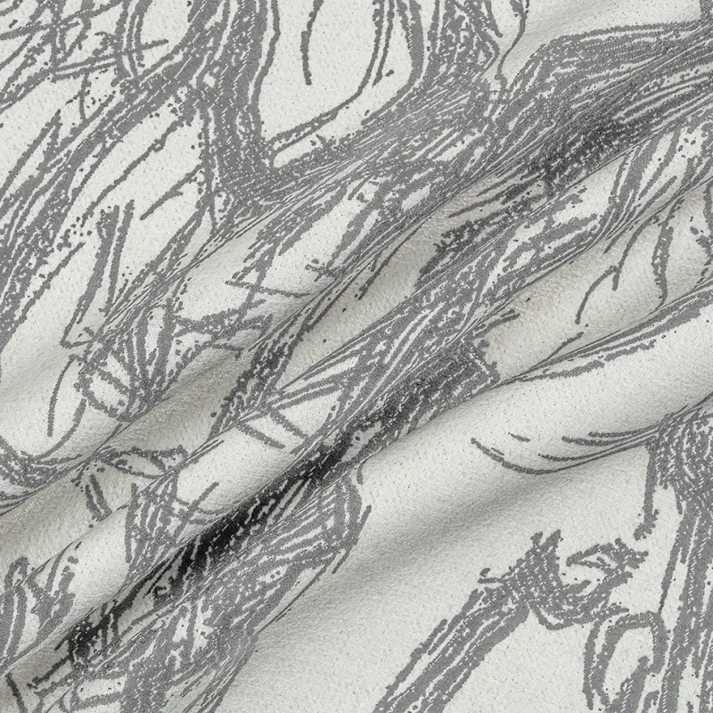 Curtain fabric VOLTIRA GRIGIO, width 140 cm