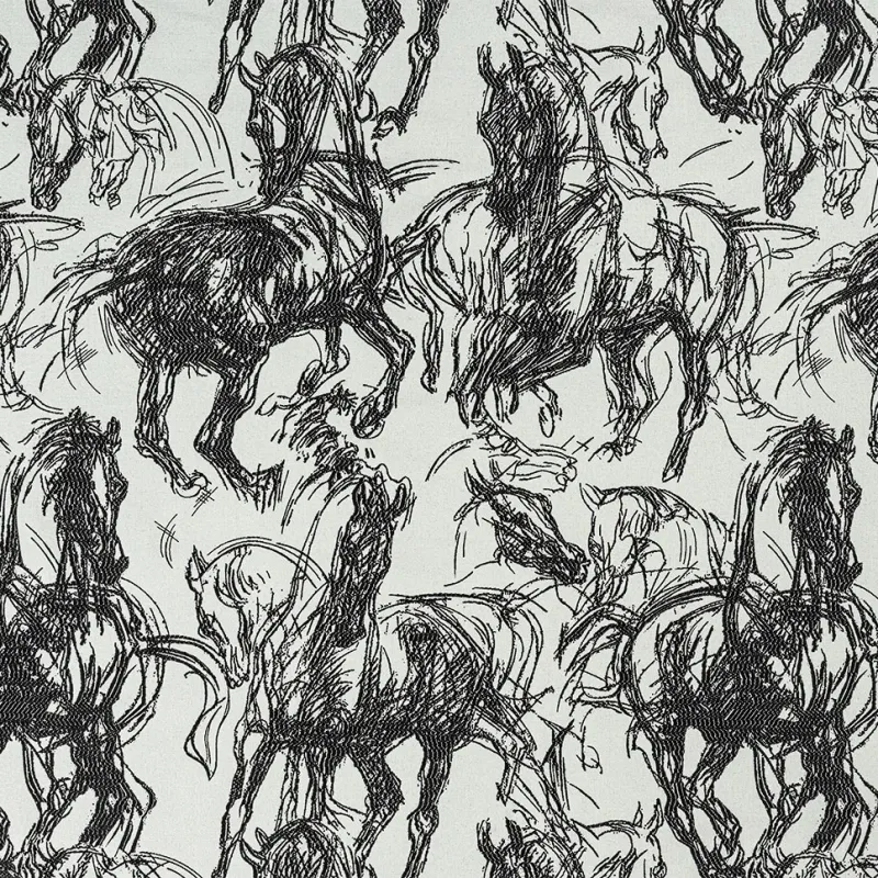 Curtain fabric VOLTIRA NERO, width 140 cm