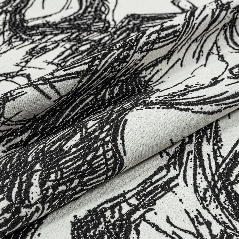 Curtain fabric VOLTIRA NERO, width 140 cm