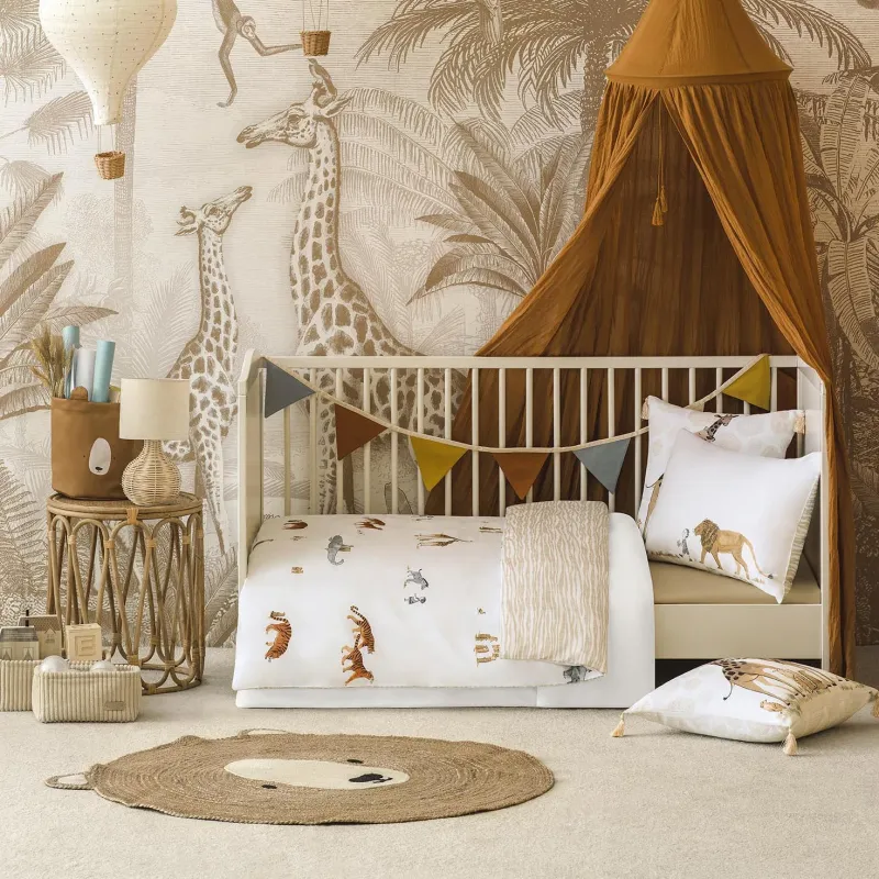Bed linen set for babies Safari