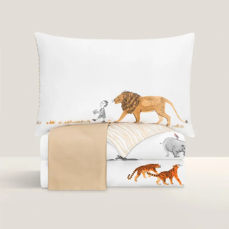 Bed linen set for babies Safari